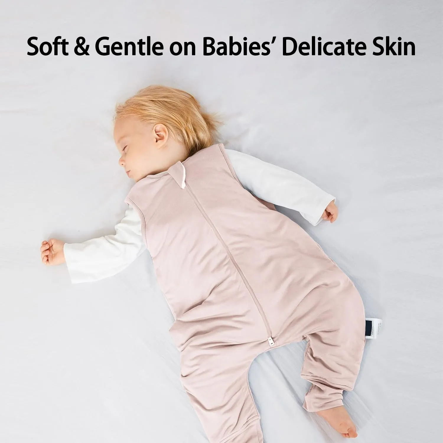 BubblePanda Rayon Made from Bamboo Toddler Sleep Sack with Feet 24-36 Months 0.5 Tog Ultra Soft Toddler Sleeping Sack 2t-3t Baby Sleep Bag Walker Wearable Blanket with Legs 2-Way Zipper Lightweight