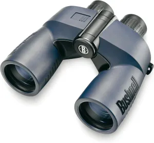 Bushnell Marine 7 x 50mm Porro Prism Waterproof/Fogproof Binoculars with Digital Compass and Tilt, Blue