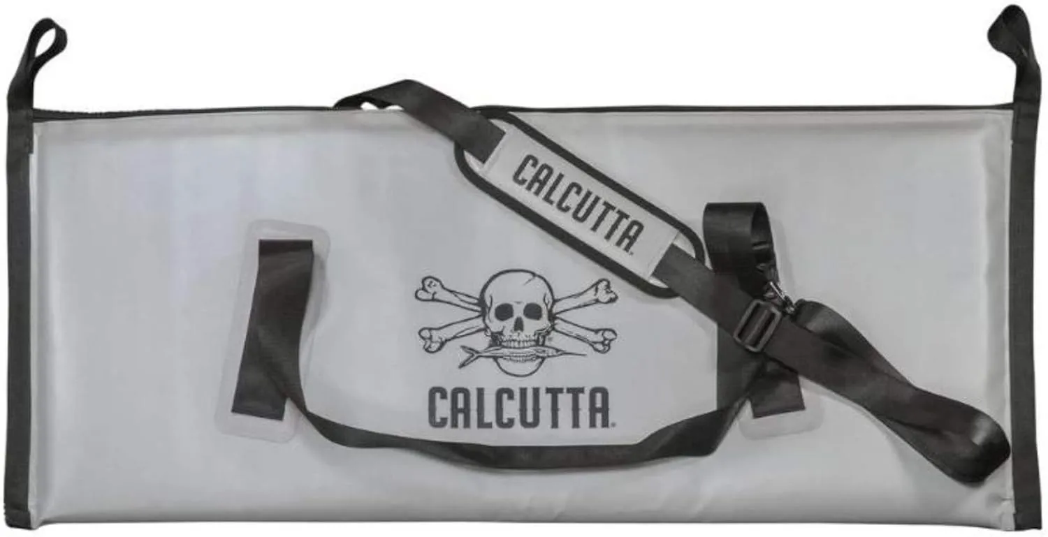 Calcutta Insulated Fish Bag Keeps Ice for 24 Hours | Waterproof Fish Cooler with Nylon Carrying Straps | Fish Kill Bag Featuring a Built-in Ruler for Measuring Fish