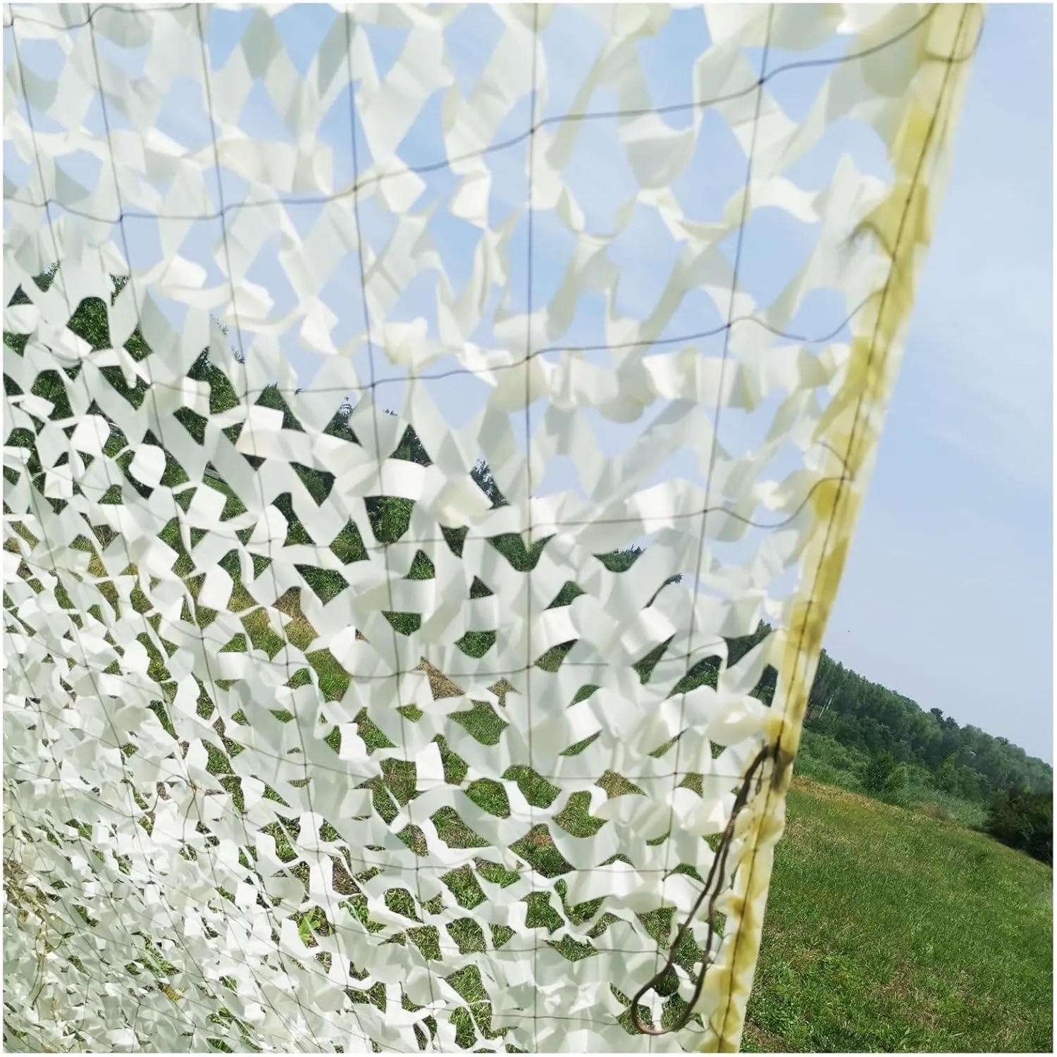 Camouflage Netting Beige Gazebo Camouflage Net, Large Military Camo Netting Double Layer, Greenhouse Covers Shade Cloth 210d Oxford Cloth Sunblock Mesh, for Kids Den Party Camping Hide Decor Sun Shade