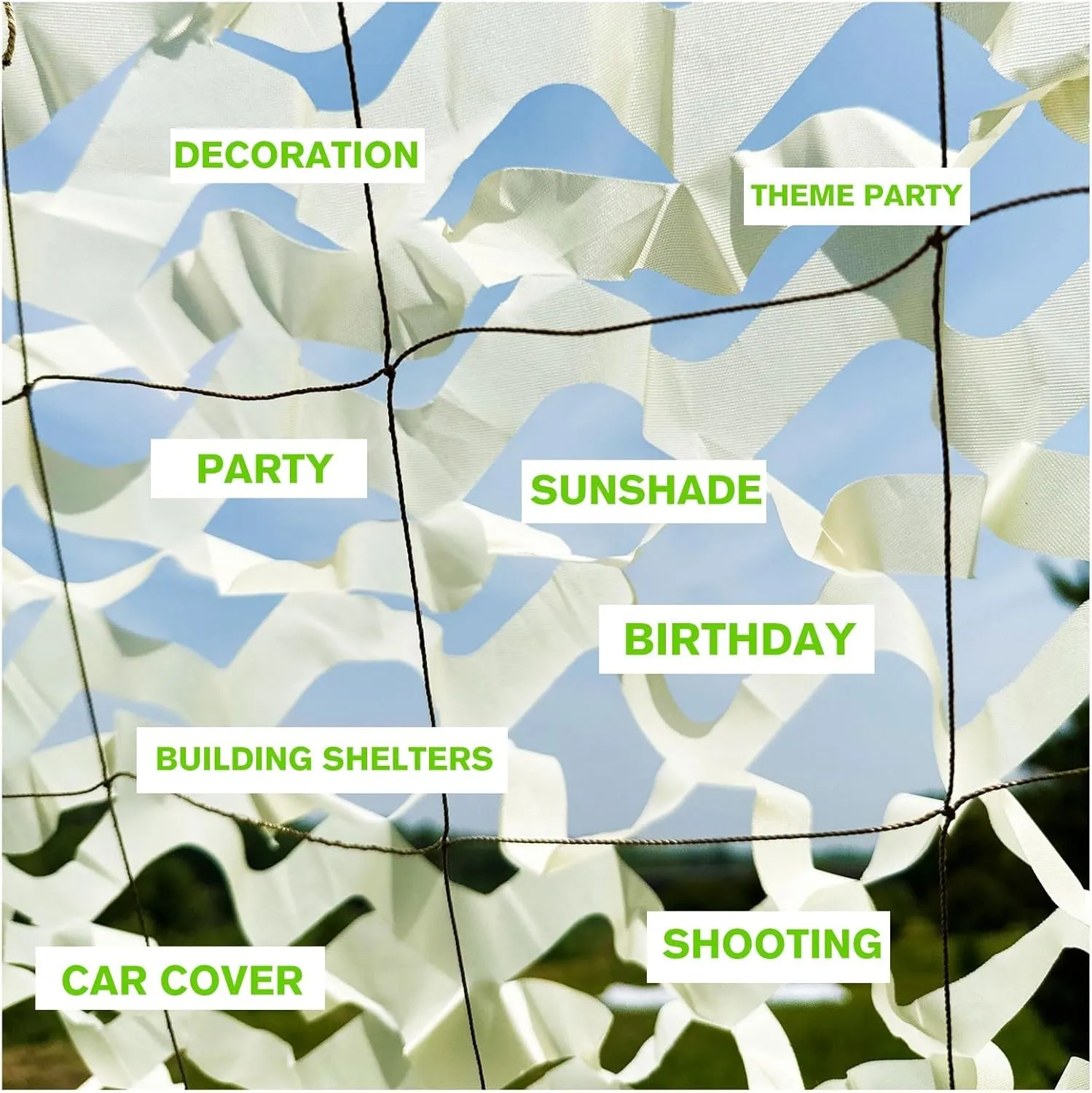Camouflage Netting Beige Gazebo Camouflage Net, Large Military Camo Netting Double Layer, Greenhouse Covers Shade Cloth 210d Oxford Cloth Sunblock Mesh, for Kids Den Party Camping Hide Decor Sun Shade