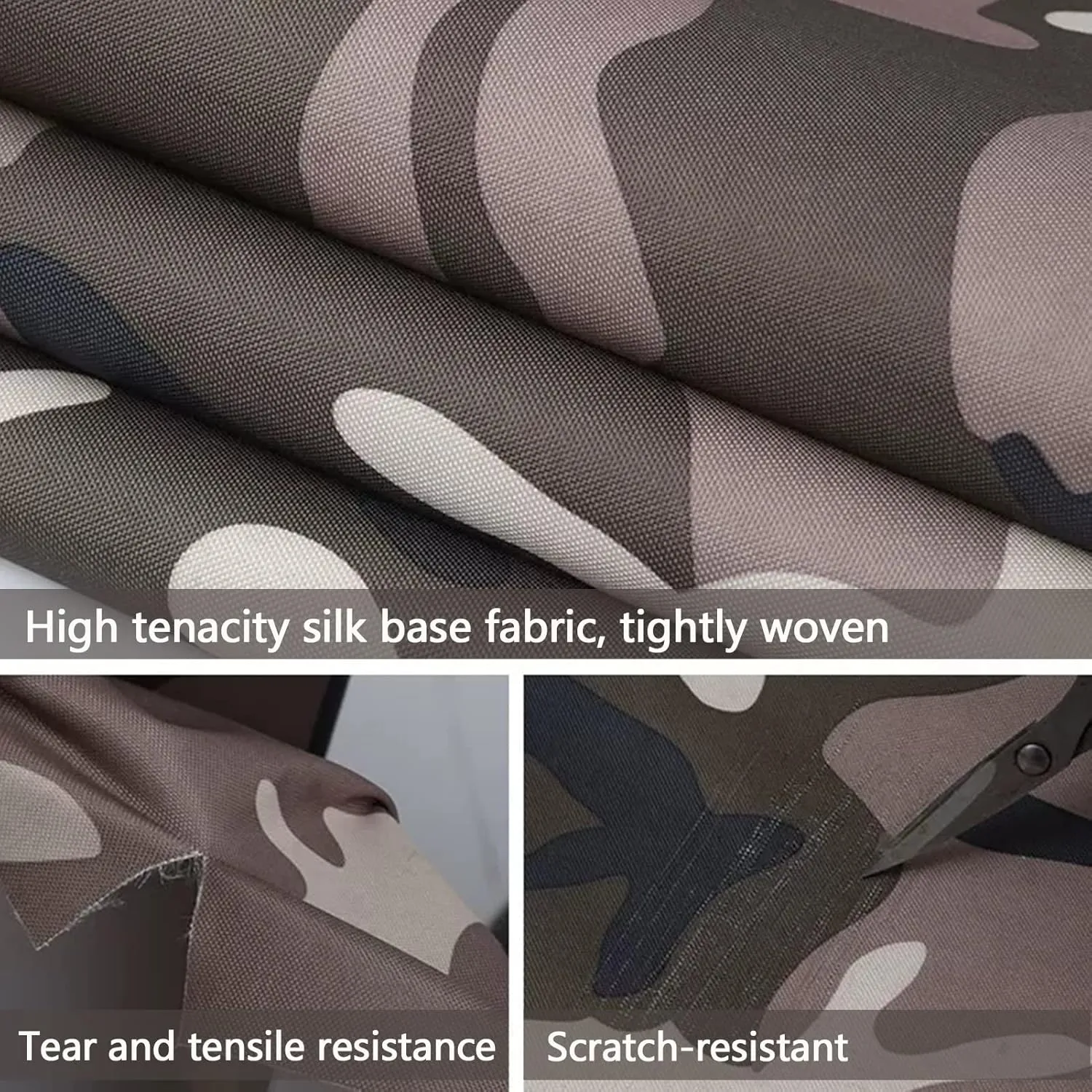 Camouflage Tarpaulin Heavy Duty Tarp Sheet Waterproof Canopy Tent 0.4mm Thick Multipurpose Canvas Cover 5X5M Caravan Camo Groundsheet with Metal Eyelets (Size:3x7m)