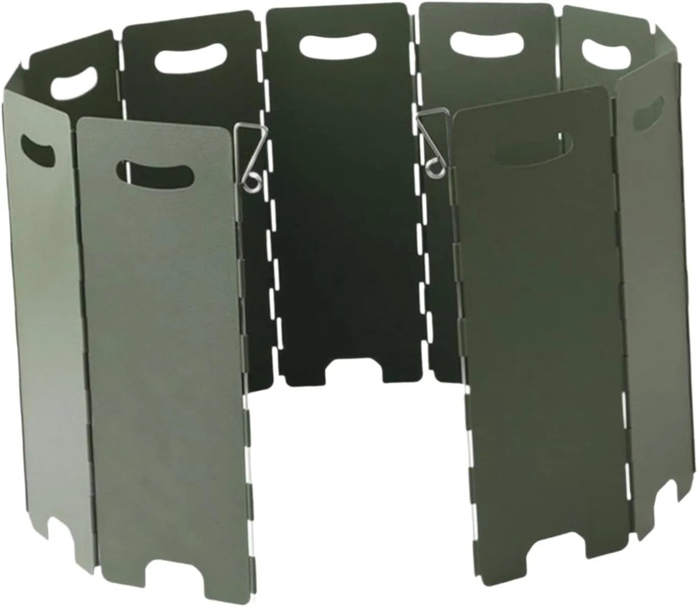 Camping Burner Windscreen, Wind Blocker 11 Plates, Metal Foldable Wind Screen Windshield for Backpacking Camping Picnic