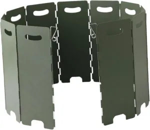 Camping Burner Windscreen, Wind Blocker 11 Plates, Metal Foldable Wind Screen Windshield for Backpacking Camping Picnic