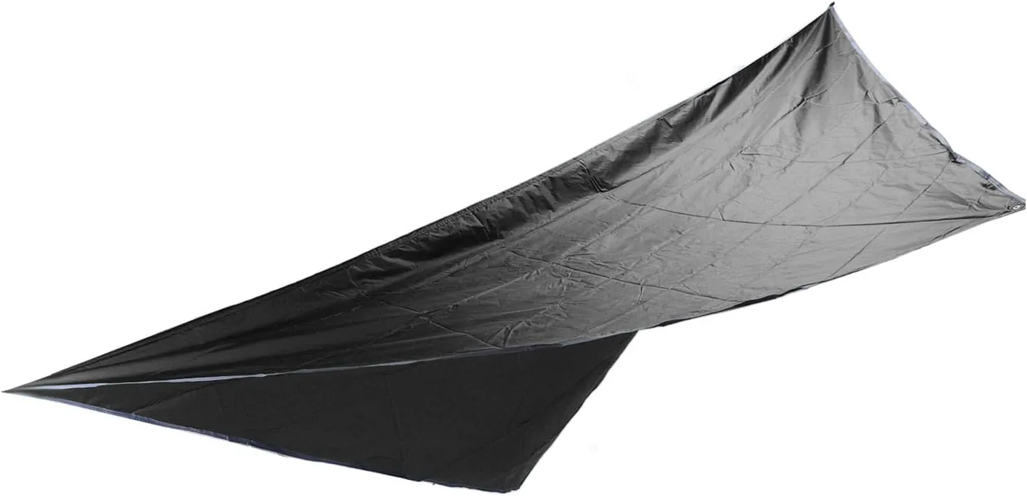 Camping Canopy Multifunctional Quadrangle Sunscreen Tent Tarp Outdoor Hammock Tent for Camping Outdoor Beach (Black)