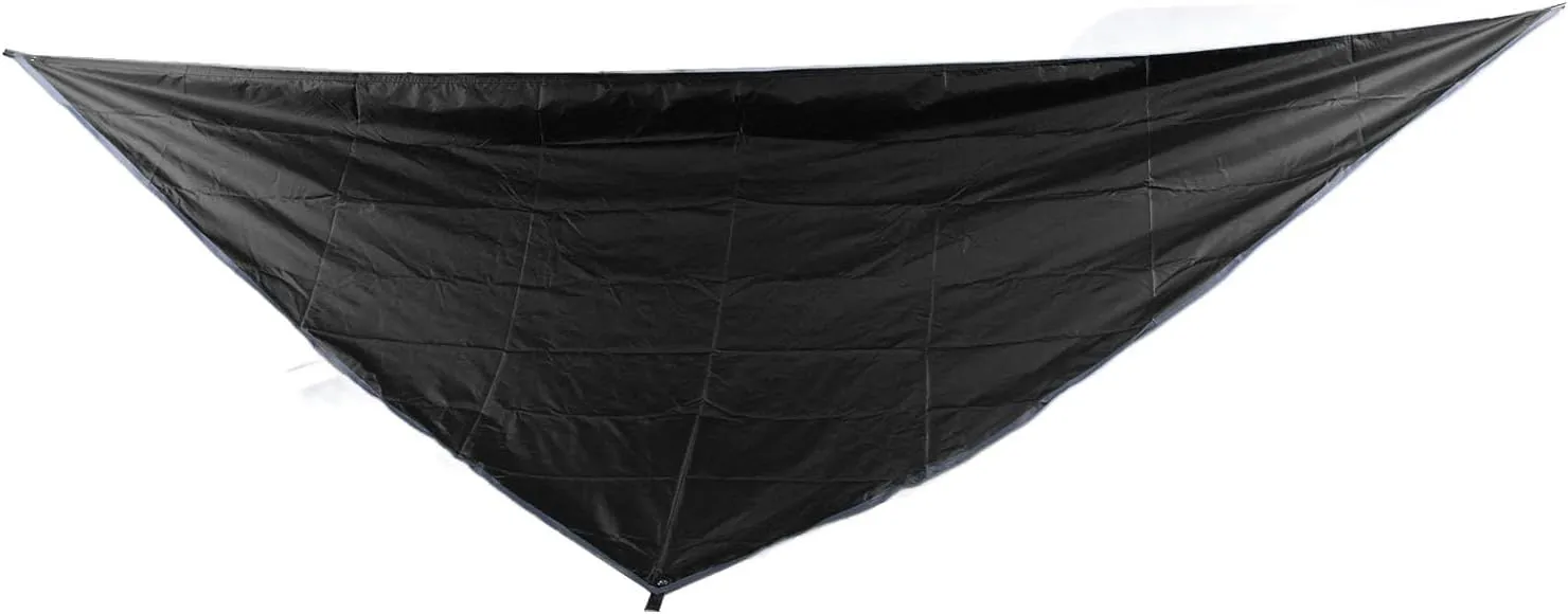 Camping Canopy Multifunctional Quadrangle Sunscreen Tent Tarp Outdoor Hammock Tent for Camping Outdoor Beach (Black)