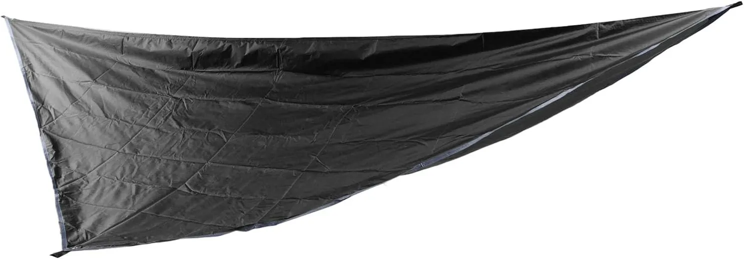 Camping Canopy Multifunctional Quadrangle Sunscreen Tent Tarp Outdoor Hammock Tent for Camping Outdoor Beach (Black)