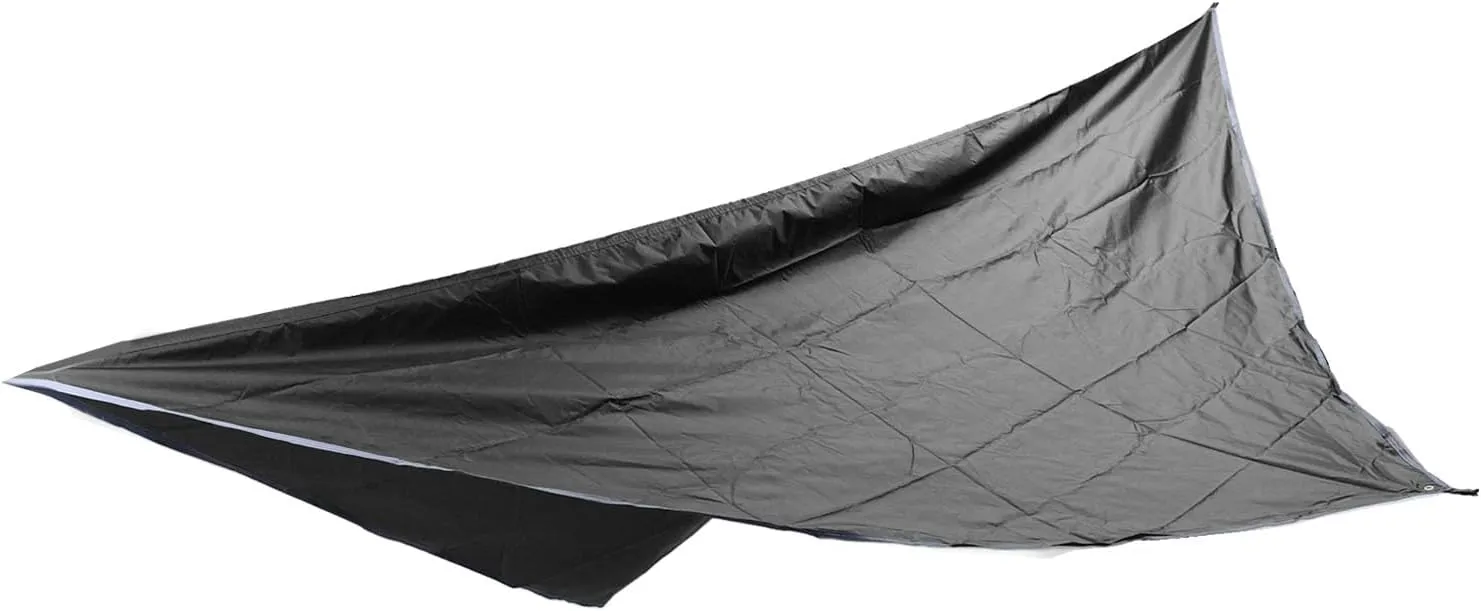 Camping Canopy, Quadrangle Multifunctional Coldproof Waterproof Outdoor Hammock Tent for Outdoor for Beach (Black)