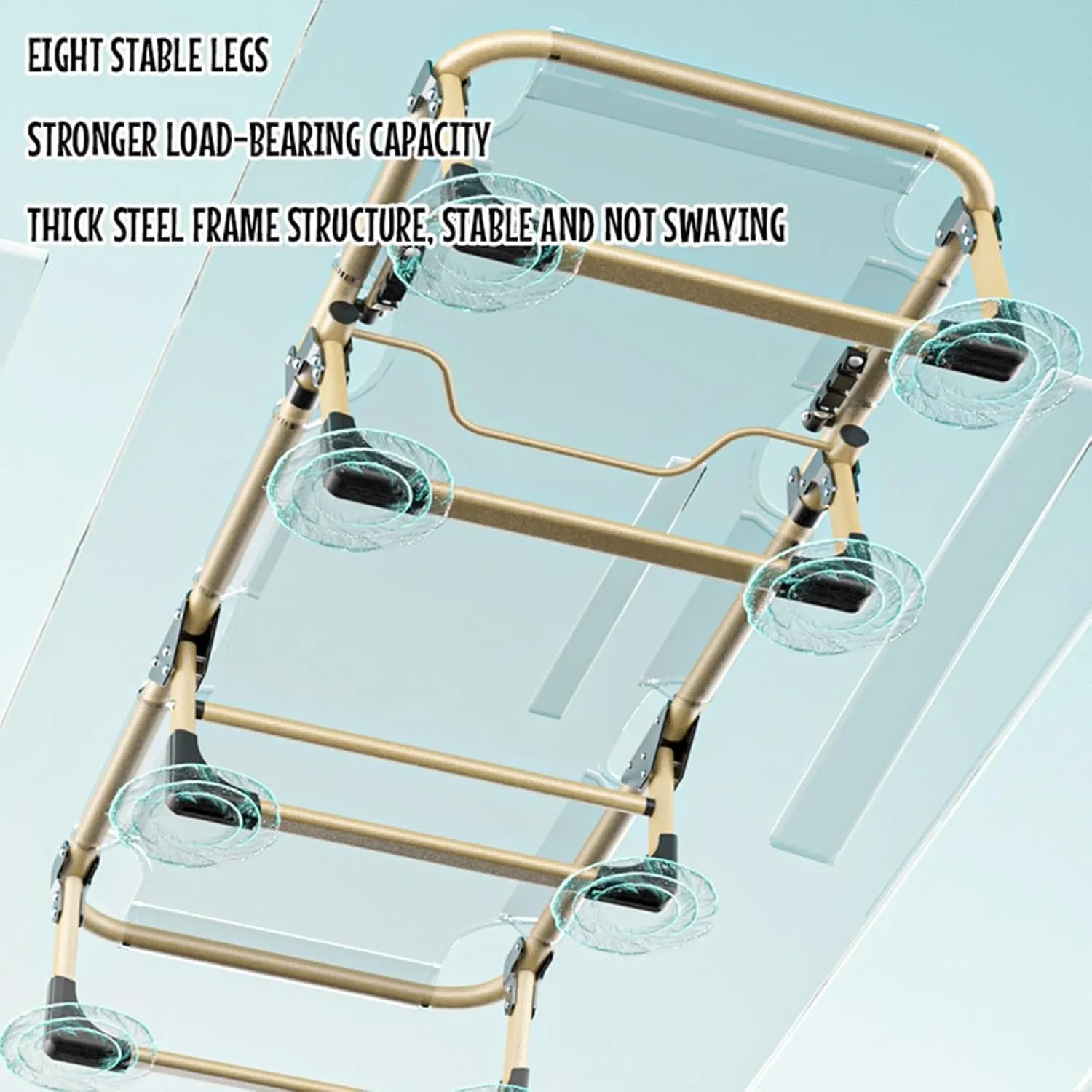 Camping Cot Adjustable 5-Position Folding Camping Bed Portable W/Mattress Cots for Camping Reclining Chaise Folding Bed