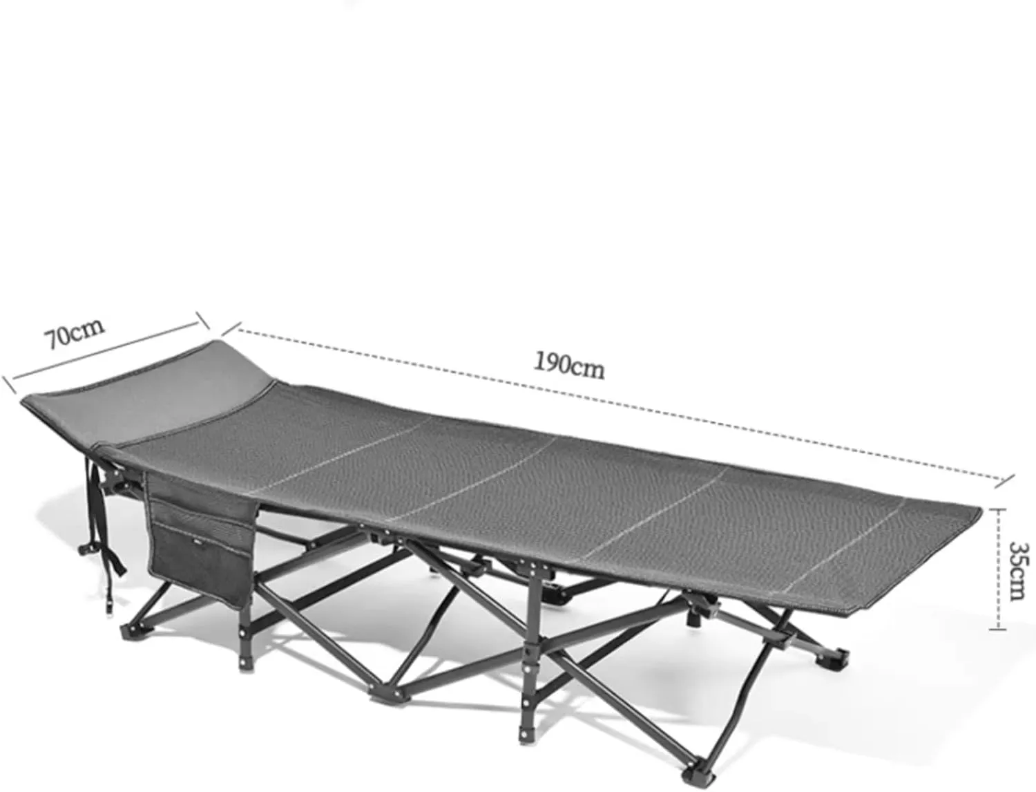Camping cot Portable Camping Cot Oxford Fabric for Office Nap and Home Lounging Camping Spare Bed Patio Rollaway Guest Bed 190 * 70 * 35cm Folding cot