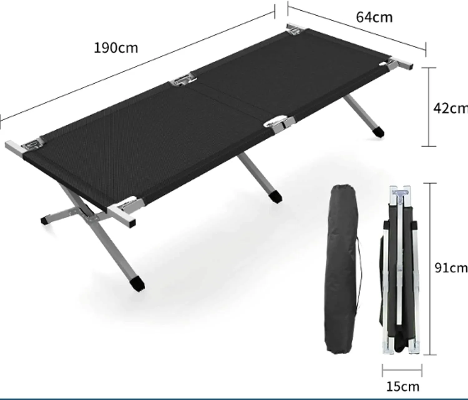 Camping cot Portable Folding Camping Cot with Carrying Bag Lightweight Outdoor Sleeping Bed for Camping Hiking Travel Office Nap Spare Bed Folding cot