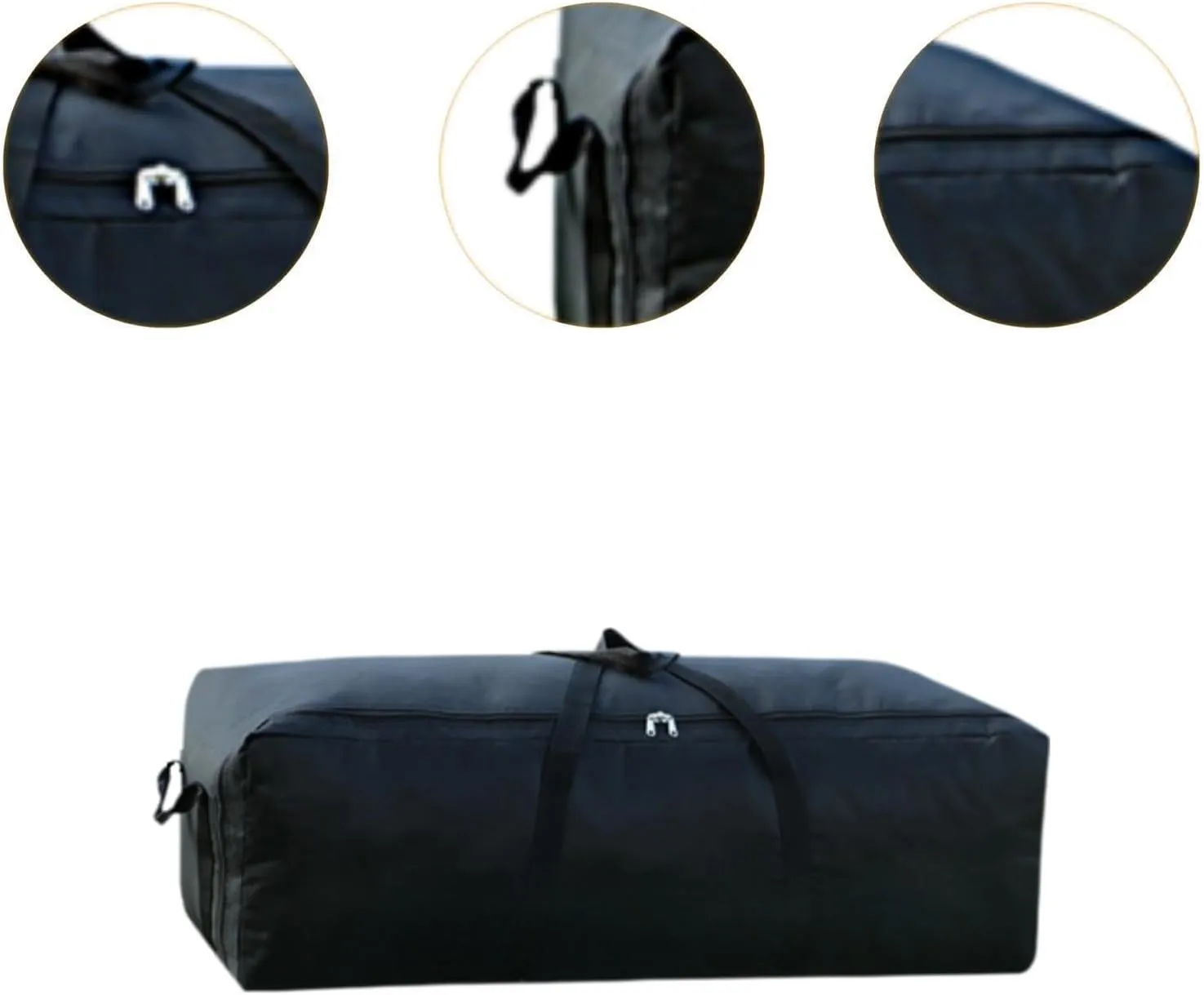 Camping Equipment Storage Bag Large Duffel Bag Large Capacity Black Portable Handbag Luggage Bag Carry Bag for Fishing Gym, Black, 100L
