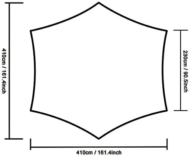 Camping Hammock Tarp, Camping Tarp Rain Fly Tent Waterproof Durable Rainfly Shelter, Portable Beach Sun Shelter Perfect for Camping, Hiking Sun Shelter Folding Pergola Canopy,Hexagonal green,410410