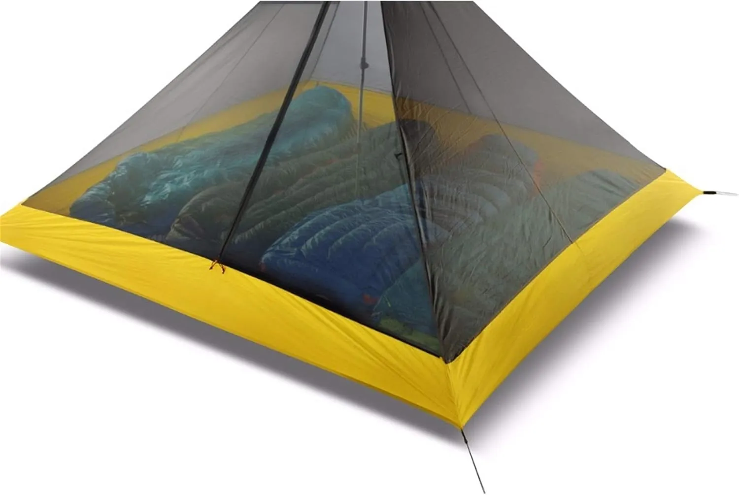Camping Inner Tent Ultralight 3-4 Person Outdoor 20D Nylon Sides Silicon Coating Pyramid Large Tent Camping 4 Season