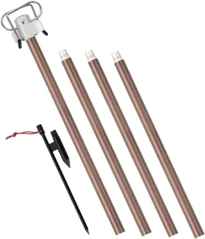 Camping Lights Stand Telescopic Dimmable Solar Portable Lantern Pole Aluminum Alloy Outdoor Foldable