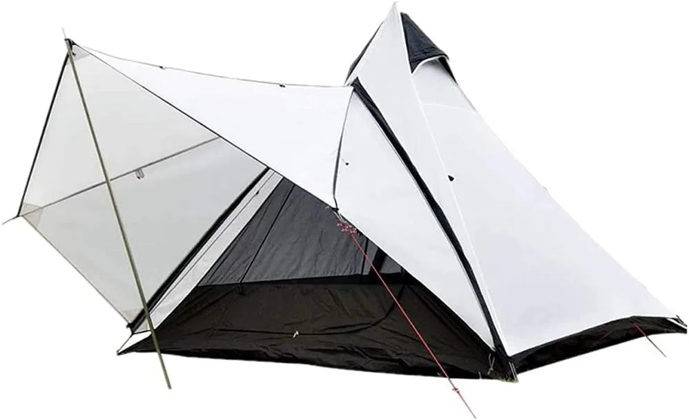 Camping Pyramid Tipi Tent Adult Indian Teepee Tent Yurt Tent Double Layers Tents for Outdoor Camping Hiking Hunting 3-4 Person