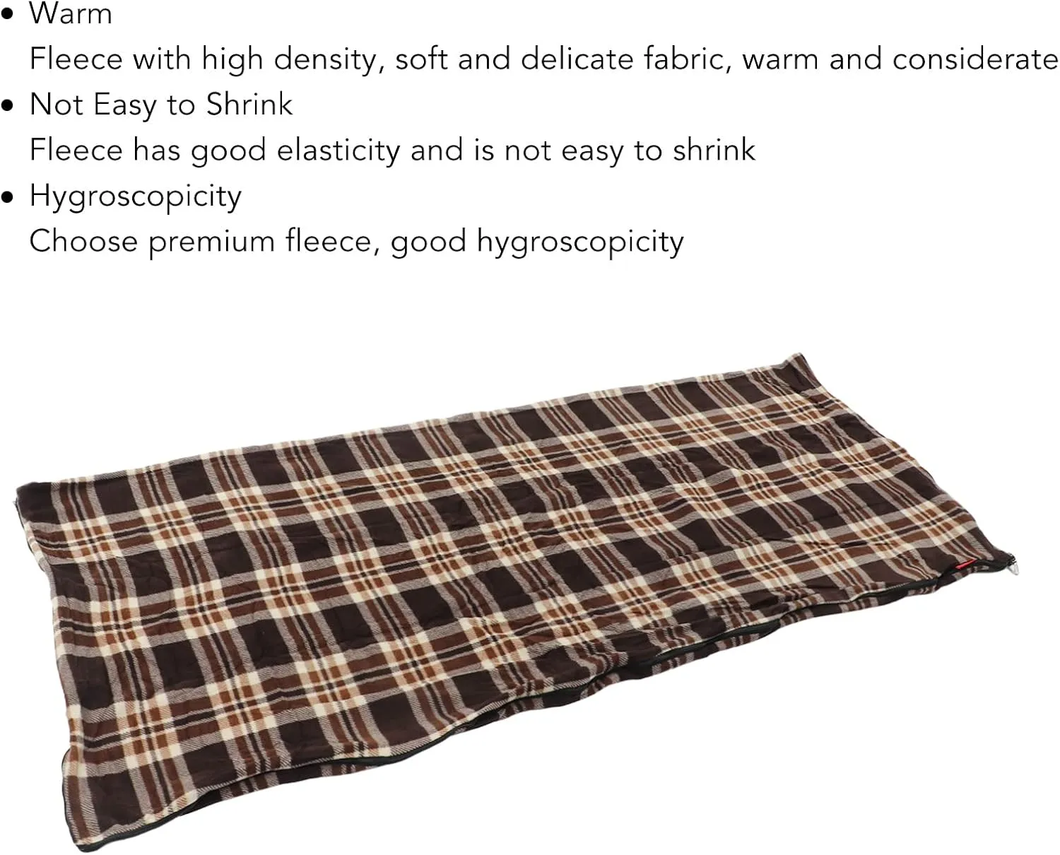 Camping Sleeping Bag, Fleece Sleeping Bag Portable Travel Warm Sleeping Bag for Adults Outdoor Camping Hiking Climbing