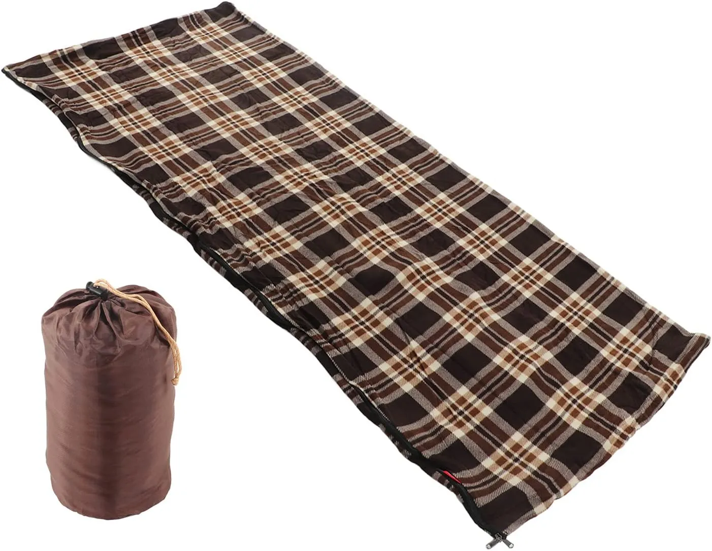 Camping Sleeping Bag, Fleece Sleeping Bag Portable Travel Warm Sleeping Bag for Adults Outdoor Camping Hiking Climbing