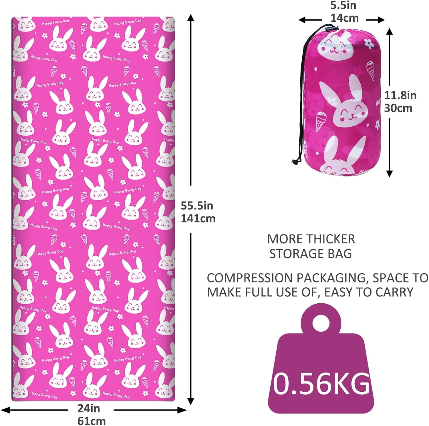 Camping Sleeping Bag for Adults Boys and Girls,Cold and Warm Weather-Summer, Spring, Fall, Lightweight, Waterproof Compact Bag for Camping Gear Equipment, Traveling, and Outdoors