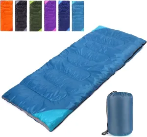 Camping Sleeping Bag for Adults Boys and Girls,Cold and Warm Weather-Summer, Spring, Fall, Lightweight, Waterproof Compact Bag for Camping Gear Equipment, Traveling, and Outdoors