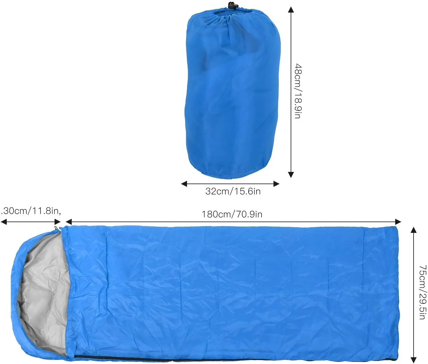 Camping Sleeping Bag, Three Seasons Constant Temperature Sleeping Bag, Portable Adult Outdoor Envelope Sleeping Bag with Storage Bag