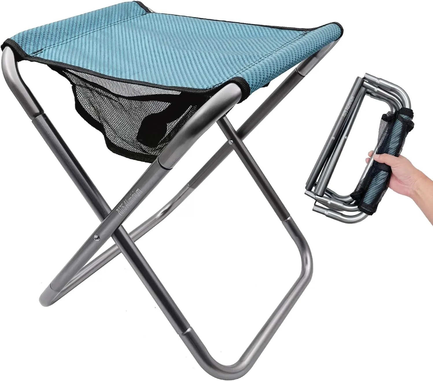 Camping Stool, Portable Folding Stool Large Size Camping Stool for Adults Supports up to 240 lbs
