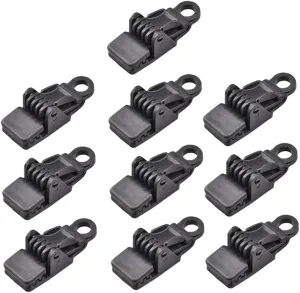 Camping Tarp Clip Set 10 Pcs Plastic Tent Clamp Waterproof Tarp Tent Fastener