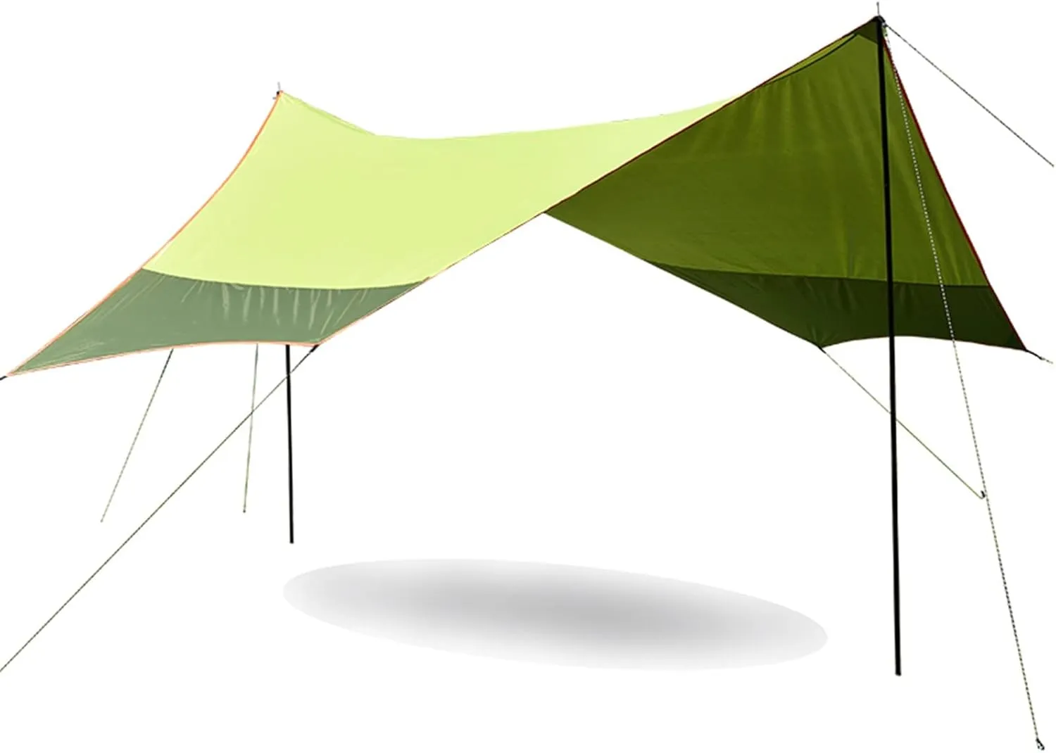 Camping Tarp Hammock Rain Fly, UV Protection UPF40 , Waterproof and Lightweight, Tent Tarp for Backpacking, Hiking, Traveling, 16×15×8ft, Green