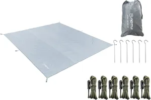 Camping Tarp Tent Tarp Camping Gear Must Haves Lightweight Rain Shelter Tent Footprint for Garden Backpacking Travel, 240cmx220cm