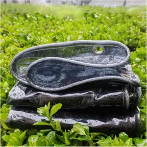 Camping Tarp, Thicken PVC Heavy Duty 400g/m², Black Translucent Tarp Sheet Cover for Multipurpose Outdoor Use(2x4m)