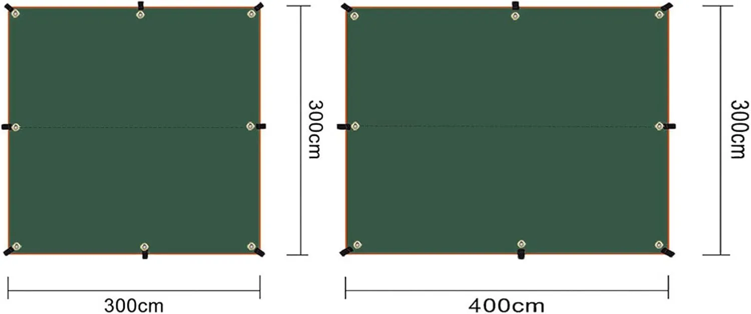 Camping Tarp,3x3 3x4 3x5 Tarp Awning Waterproof Sunshade Ultralight Canopy Sunshade Outdoor Camping Sun Shelter Hammock Rain Fly (Color : Blue, Size : 300 * 500 Cm)