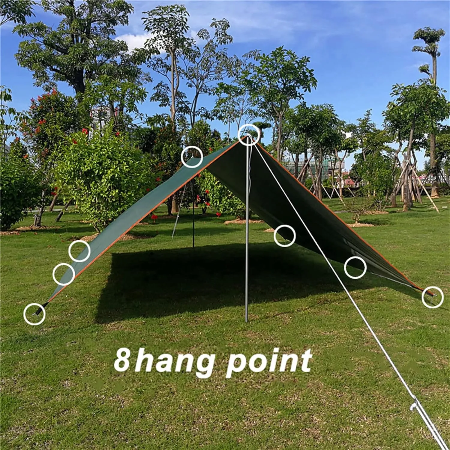 Camping Tarp,3x3 3x4 3x5 Tarp Awning Waterproof Sunshade Ultralight Canopy Sunshade Outdoor Camping Sun Shelter Hammock Rain Fly (Color : Blue, Size : 300 * 500 Cm)