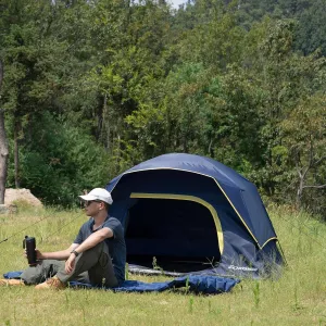 Camping Tent 2/3/4 Person, Waterproof Windproof Double Layer with Rainfly, Easy Setup for Backpacking, Hiking, Mountaineering, Outdoor