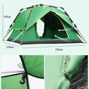 Camping Tent 3 Person Tents for Camping, Instant Backpacking Quick Tent Easy Set Up, Portable 3 Person Trapezoid Tent for Hiking & Mountain Outdoor Cabin Tent with