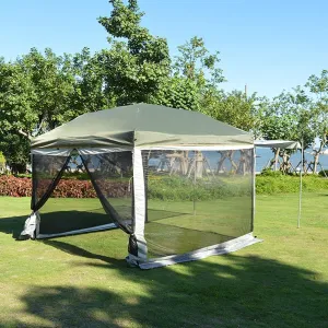 Camping Tent 8-10 Persons Lightweight Family Camping Tent Uv Resistant Outdoor Folding Tent, Easy to Install, Khaki