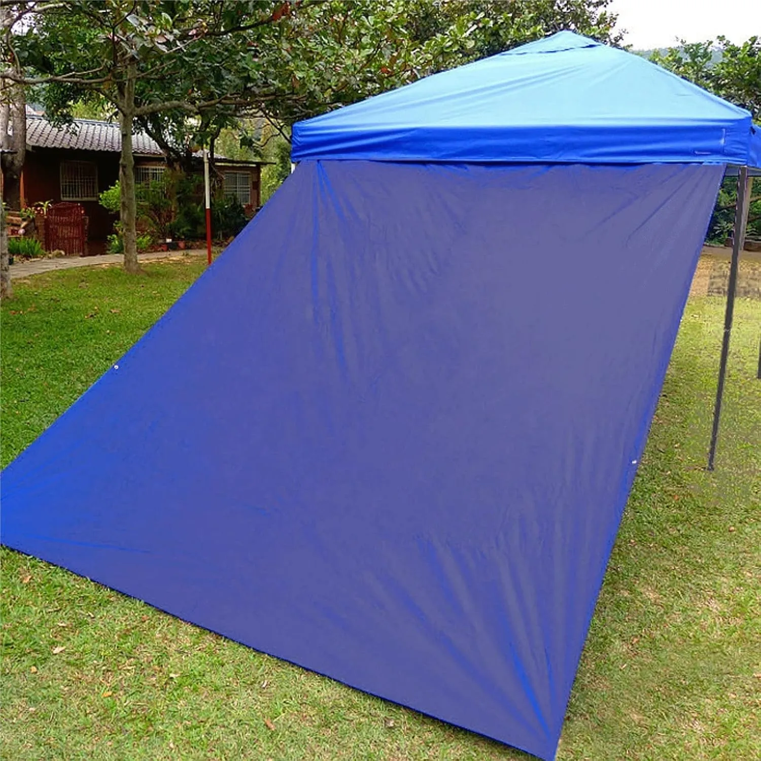 Camping Tent Awning Awning Beach Outdoor Camping Garden Awning Awning Hammock Rainproof Canopy Waterproof Tent Shade (Blue One Size)