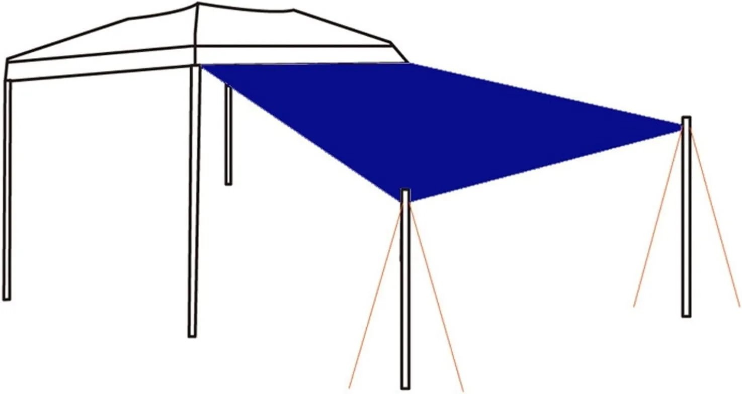 Camping Tent Awning Awning Beach Outdoor Camping Garden Awning Awning Hammock Rainproof Canopy Waterproof Tent Shade (Blue One Size)