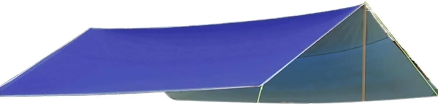 Camping Tent Awning Awning Beach Outdoor Camping Garden Awning Awning Hammock Rainproof Canopy Waterproof Tent Shade (Blue One Size)