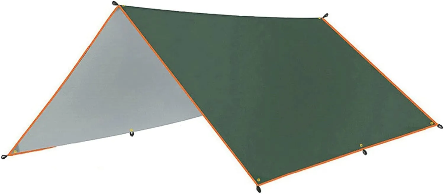 Camping Tent Awning Waterproof Tarp Tent Outdoor Camping Sun Shelter Canopy Sunshade Sun Shade Beach Garden Picnic Tourist Tarp (Color : Green, Size :