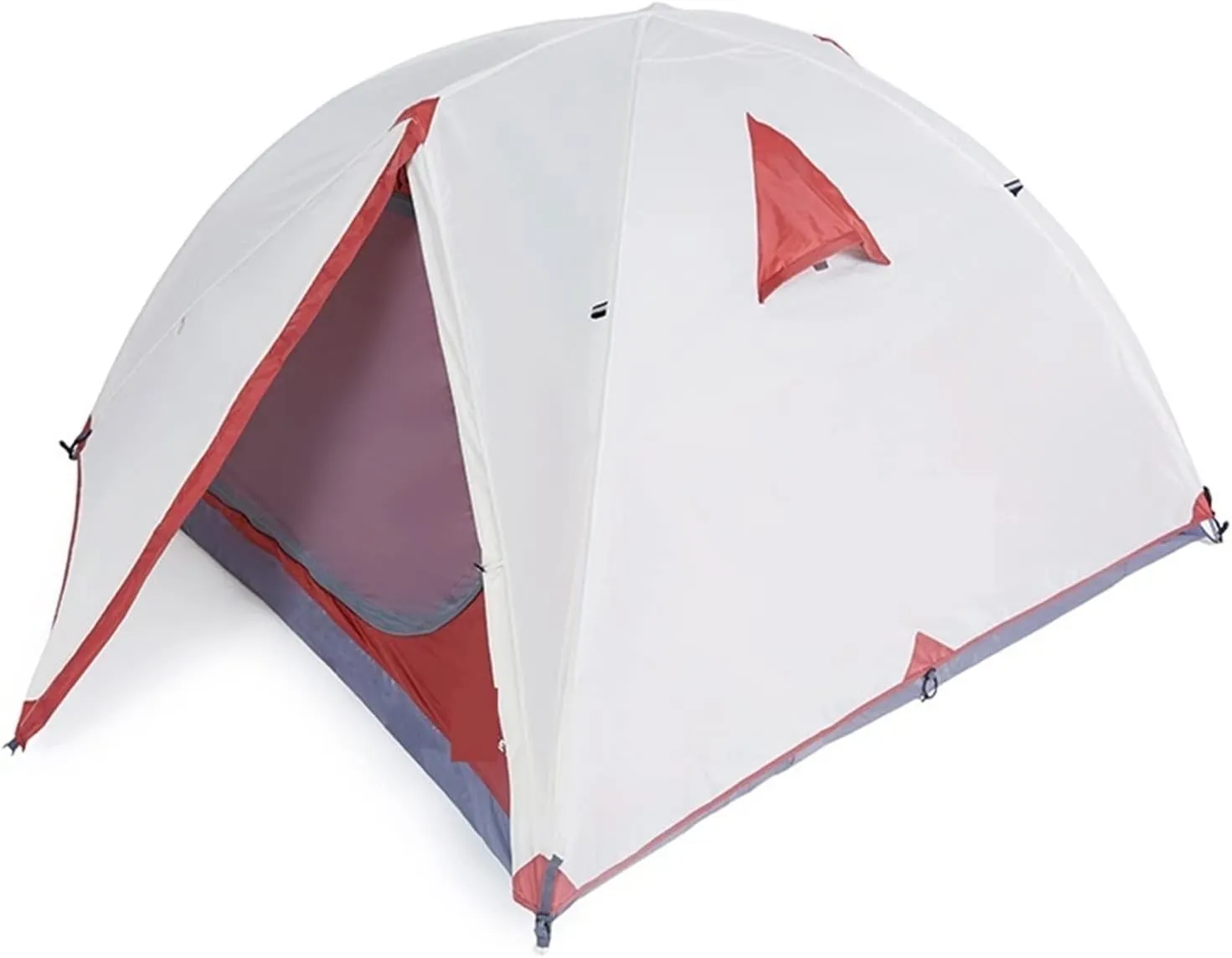 Camping Tent Backpacking Tent Outdoor Camping Season Winter Skirt Tent Double Layer Waterproof Hiking Survival (Color : Grey 3 Season 2P) (Grey 3 Seas