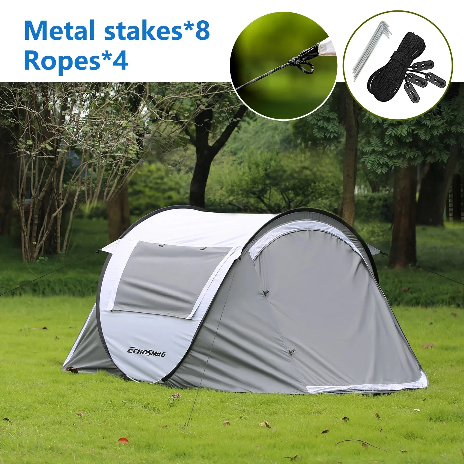 Camping Tent, Convenient to Carry for 2 People, Automatic Set up High Quality Tent