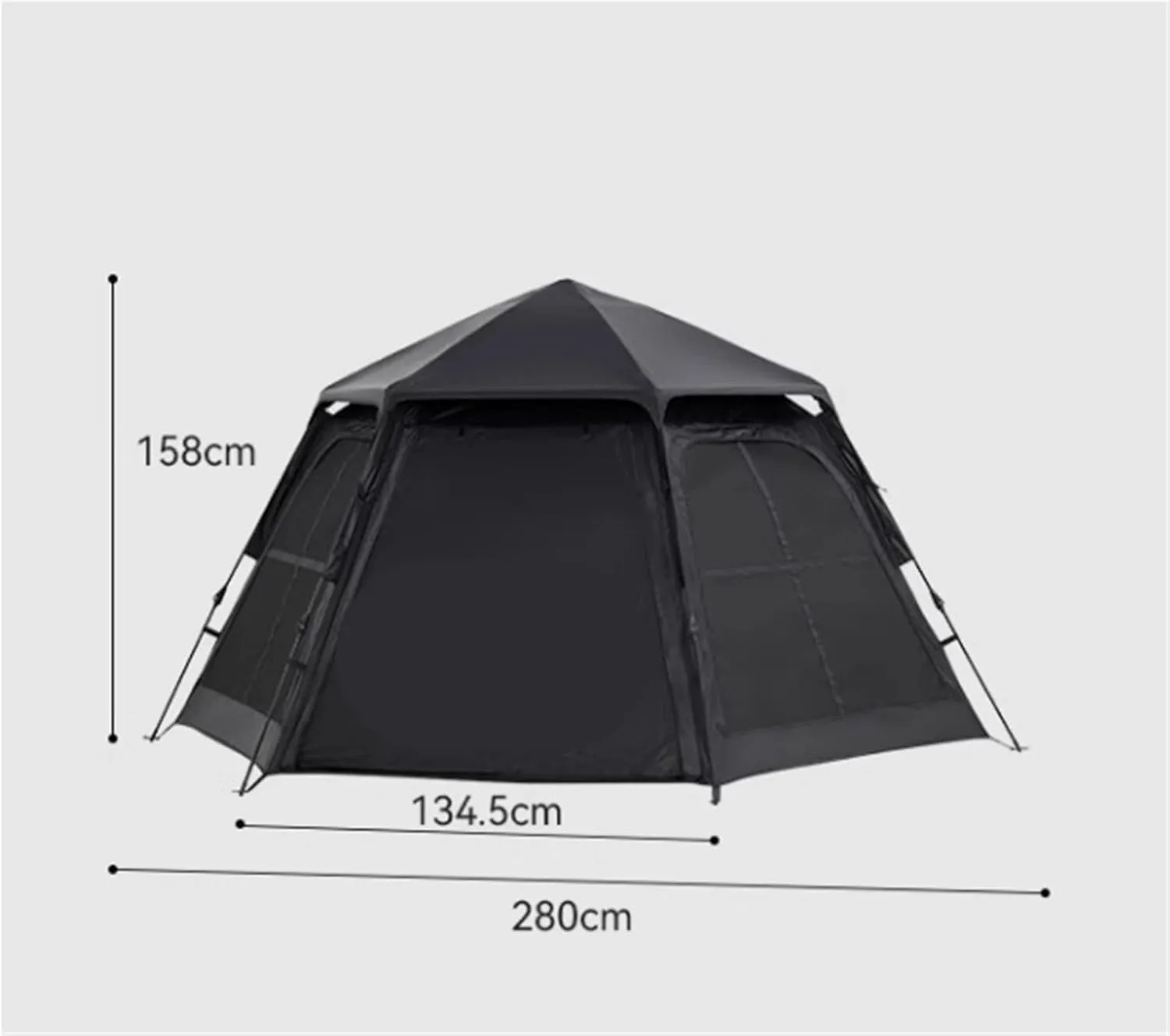Camping Tent Outdoor Camping Canopy Two in One Thickened Rainproof Fully Automatic Hexagonal Tent