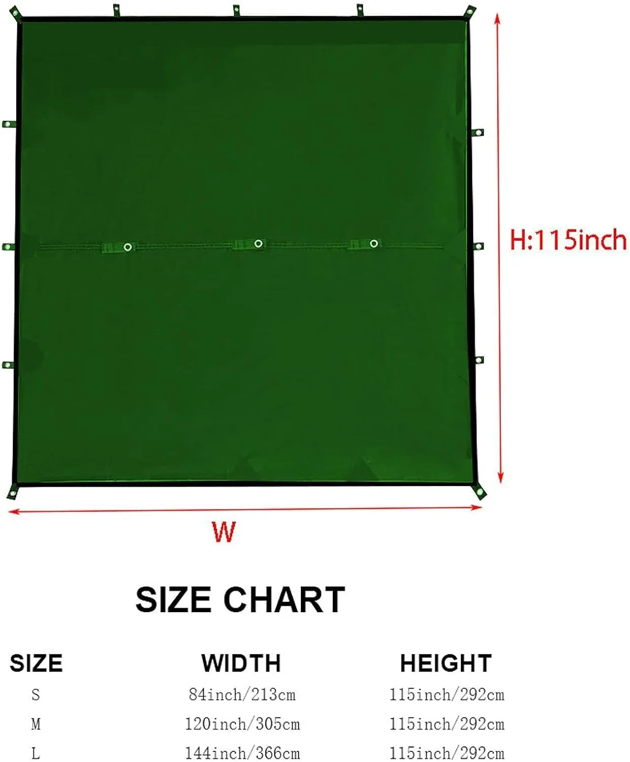 Camping Tent Tarp Multifunctional with 6 Stakes and 6 Ropes Foldable Sun Canopy Waterproof for Climbing Fishing Lightweight, Green L