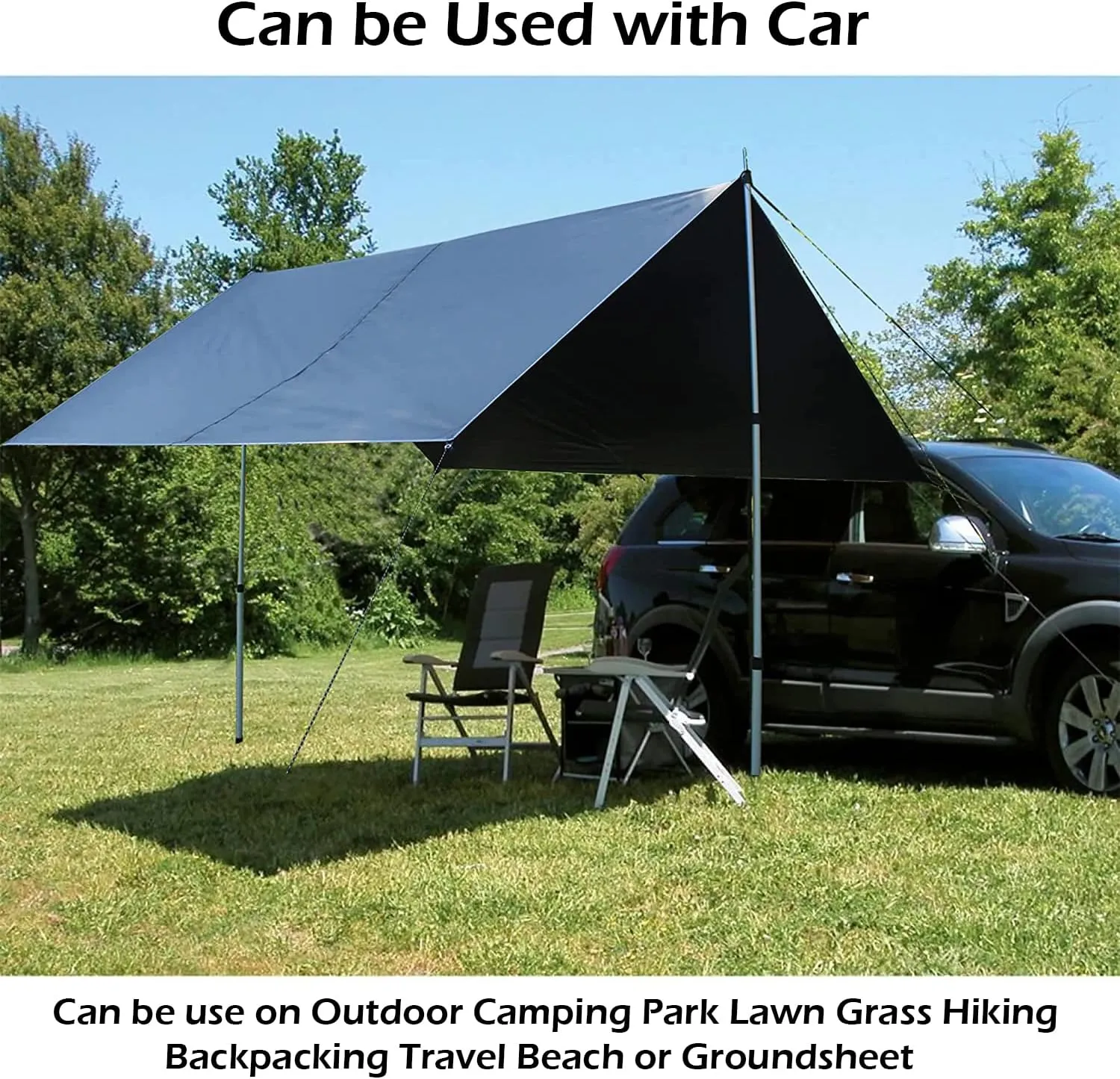 Camping Tent Tarp Rain Tarp Hammock Shelter, Premium UV Protection Sun Shelter Windproof Waterproof Lightweight Compact Durable Ripstop Gazebo Picnic Mat (Camo(rodless) 2X Large) (Green Small)