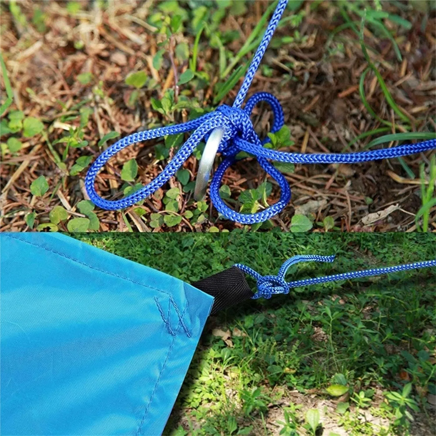 Camping Tent Tarp Waterproof Awning Multifunction Camouflage Net Moisture-Proof Tarp Ultralight Outdoor Canopy Umbrella Complete Accessories (Color : (2 ONE SIEZ)