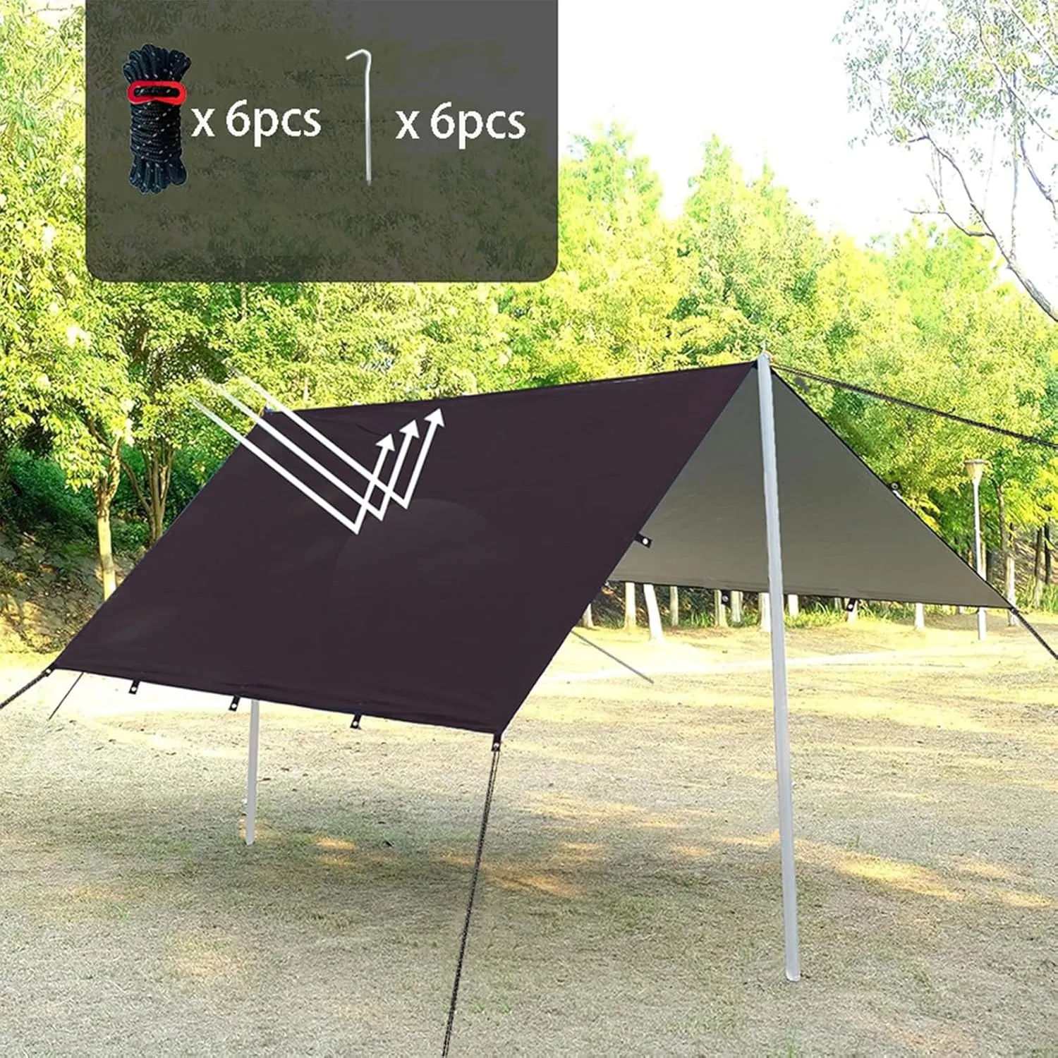 Camping Tent Tarps | Portable Shelter Cover | Weatherproof Lightweight Tent Tarp for Backpacking, Survival, Picnic, Climbing, Travel