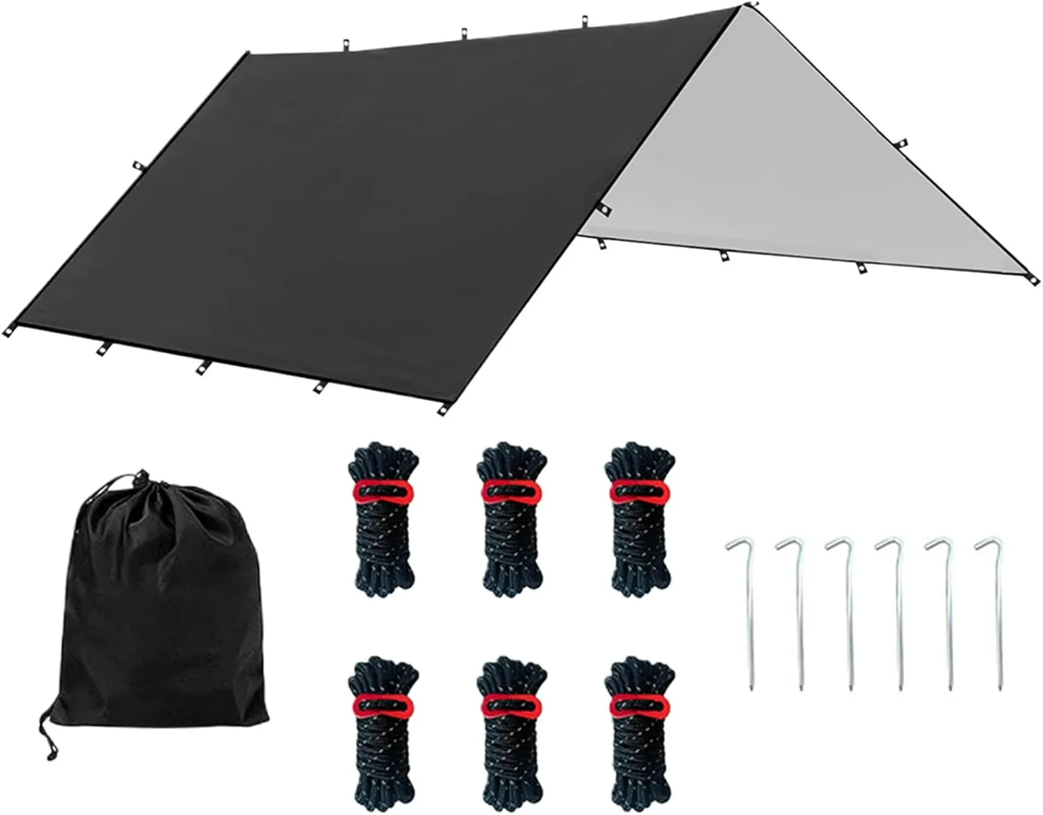 Camping Tent Tarps | Portable Shelter Cover | Weatherproof Lightweight Tent Tarp for Backpacking, Survival, Picnic, Climbing, Travel