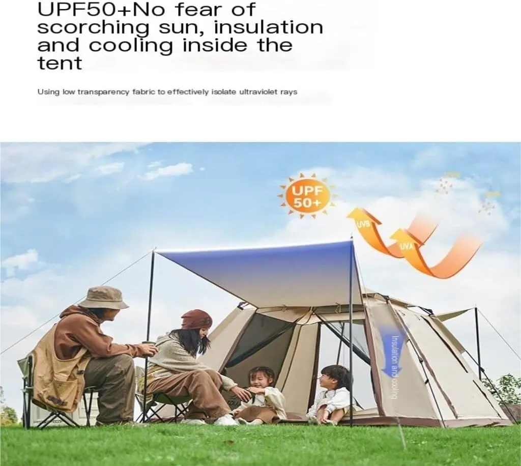 Camping Tent Tent Outdoor Camping Windproof Tent Camping Fully Automatic Double Layer Tent Outdoor Portable Awning Waterproof Tent
