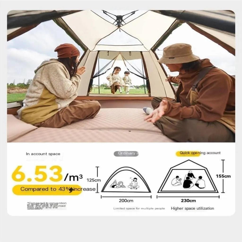 Camping Tent Tent Outdoor Camping Windproof Tent Camping Fully Automatic Double Layer Tent Outdoor Portable Awning Waterproof Tent