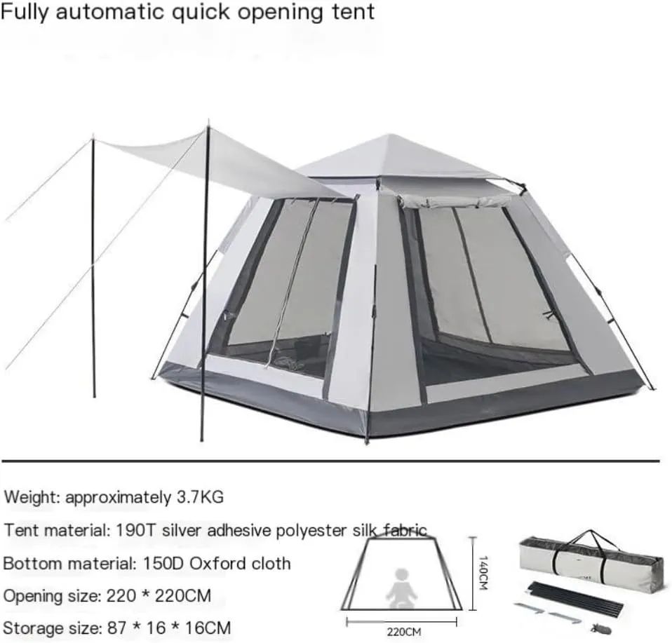 Camping Tent Tent Outdoor Camping Windproof Tent Camping Fully Automatic Double Layer Tent Outdoor Portable Awning Waterproof Tent